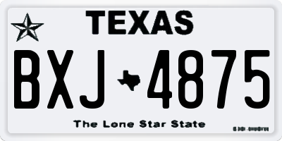 TX license plate BXJ4875