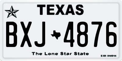 TX license plate BXJ4876