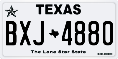 TX license plate BXJ4880
