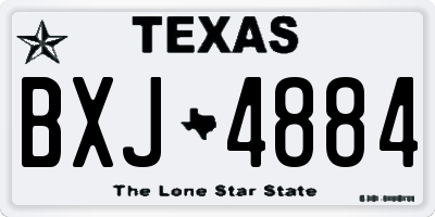 TX license plate BXJ4884