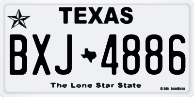 TX license plate BXJ4886