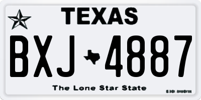 TX license plate BXJ4887