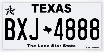 TX license plate BXJ4888