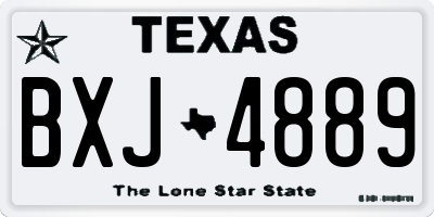 TX license plate BXJ4889
