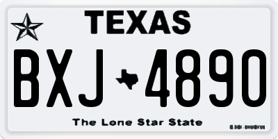 TX license plate BXJ4890