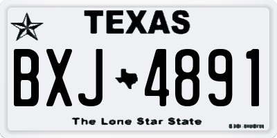 TX license plate BXJ4891