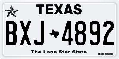 TX license plate BXJ4892