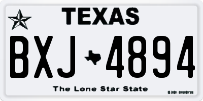TX license plate BXJ4894