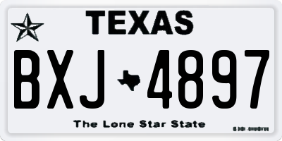 TX license plate BXJ4897