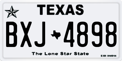 TX license plate BXJ4898