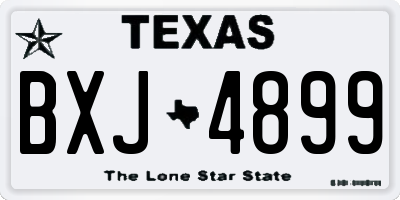TX license plate BXJ4899