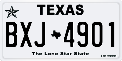 TX license plate BXJ4901