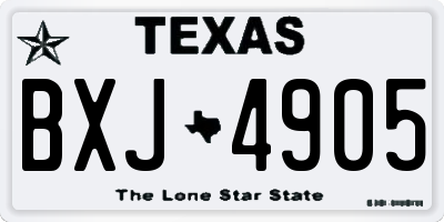TX license plate BXJ4905