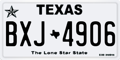 TX license plate BXJ4906