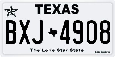 TX license plate BXJ4908