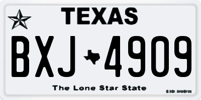 TX license plate BXJ4909