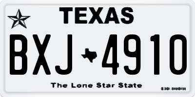TX license plate BXJ4910