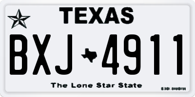 TX license plate BXJ4911