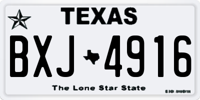 TX license plate BXJ4916