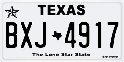 TX license plate BXJ4917