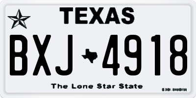 TX license plate BXJ4918