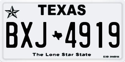 TX license plate BXJ4919