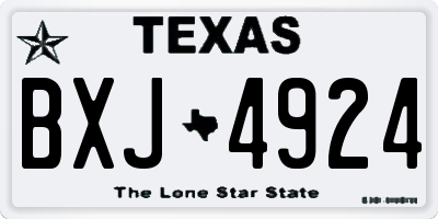 TX license plate BXJ4924