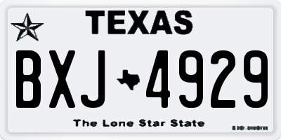 TX license plate BXJ4929