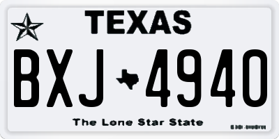 TX license plate BXJ4940