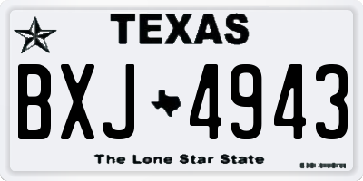 TX license plate BXJ4943