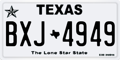TX license plate BXJ4949