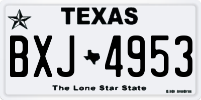 TX license plate BXJ4953