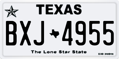 TX license plate BXJ4955