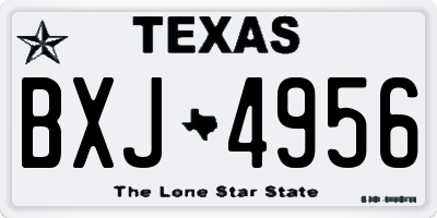 TX license plate BXJ4956