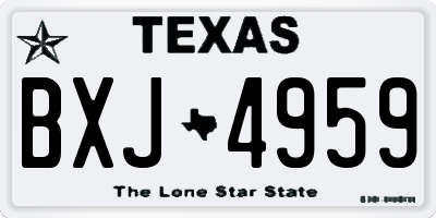 TX license plate BXJ4959