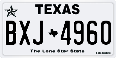 TX license plate BXJ4960