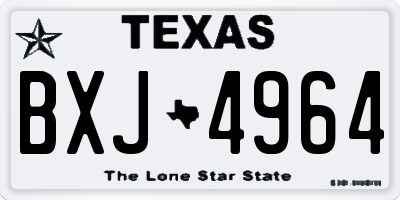 TX license plate BXJ4964