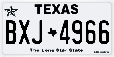 TX license plate BXJ4966