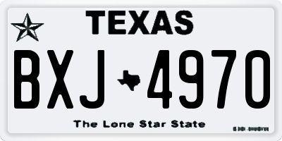TX license plate BXJ4970