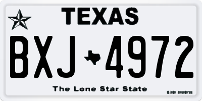 TX license plate BXJ4972