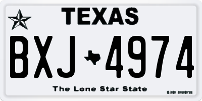 TX license plate BXJ4974