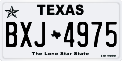TX license plate BXJ4975