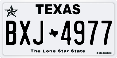 TX license plate BXJ4977