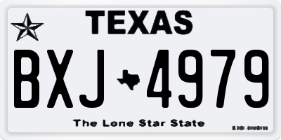 TX license plate BXJ4979