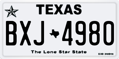 TX license plate BXJ4980