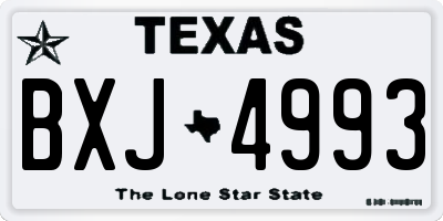 TX license plate BXJ4993
