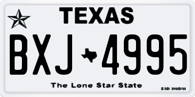 TX license plate BXJ4995