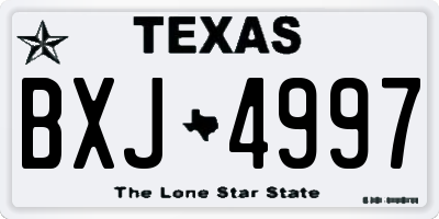 TX license plate BXJ4997