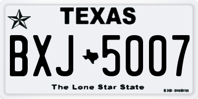 TX license plate BXJ5007
