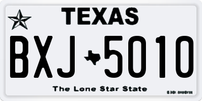 TX license plate BXJ5010